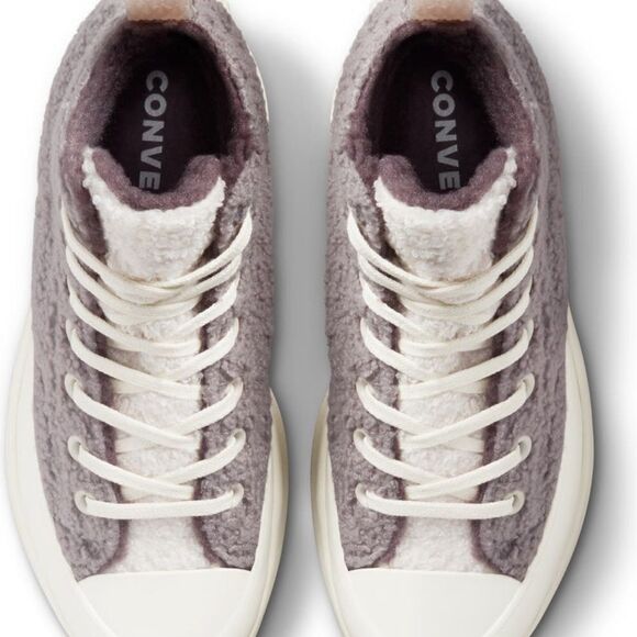 Converse Chuck Taylor All Star Faux Shearling Run Star Hike Platform Sneaker - Picture 4 of 9